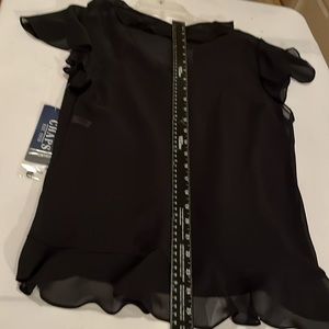 Chaps size 12 black 2 piece skirt &  button down top with Camisole NWT